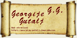 Georgije Gutalj vizit kartica